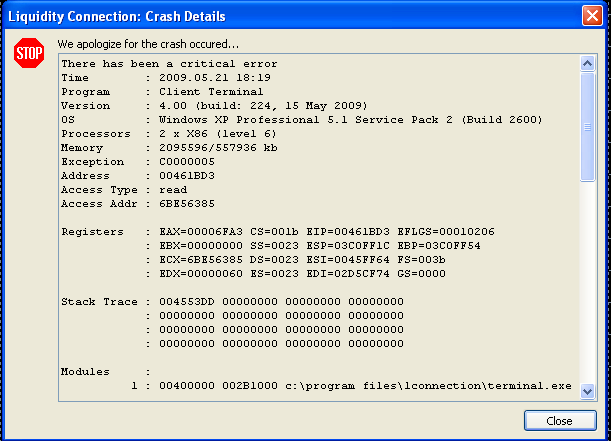 MT Crash