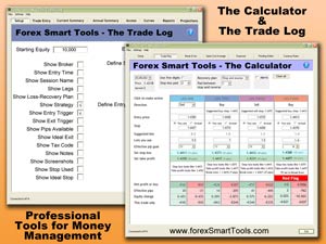 Forex Smart Tools Calculator and Trade Log